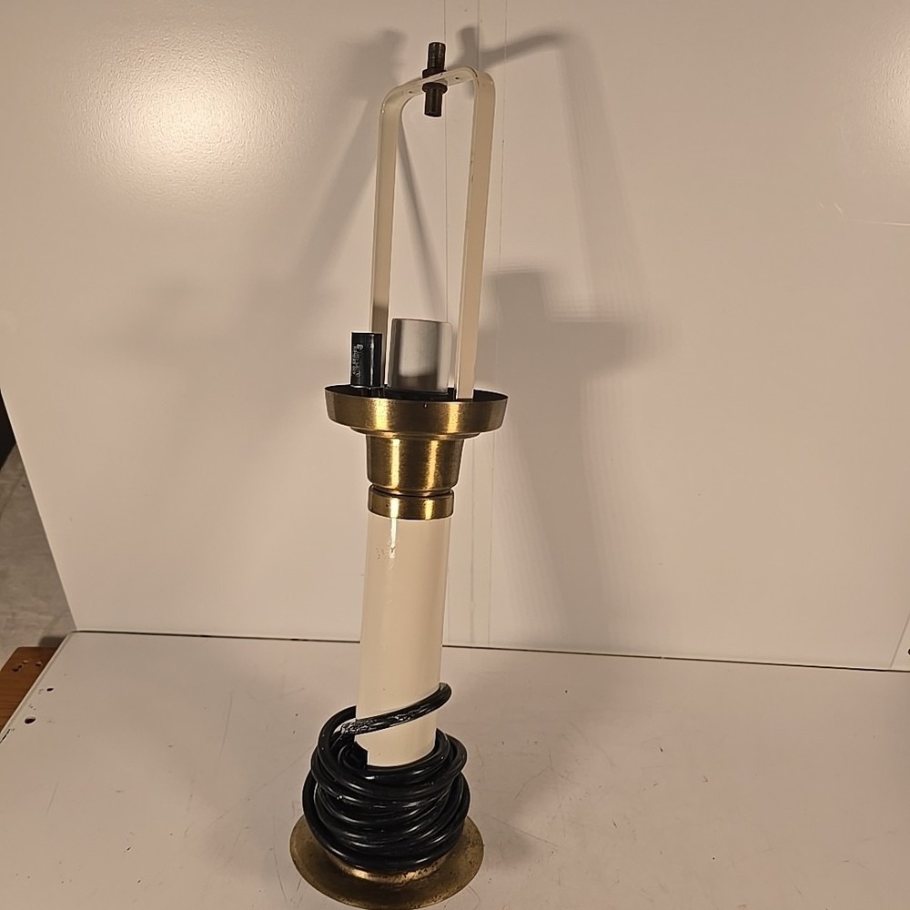 Vintage Large Brass Top and Base Candlestick Lamp Parts No‎ Base Or Shade